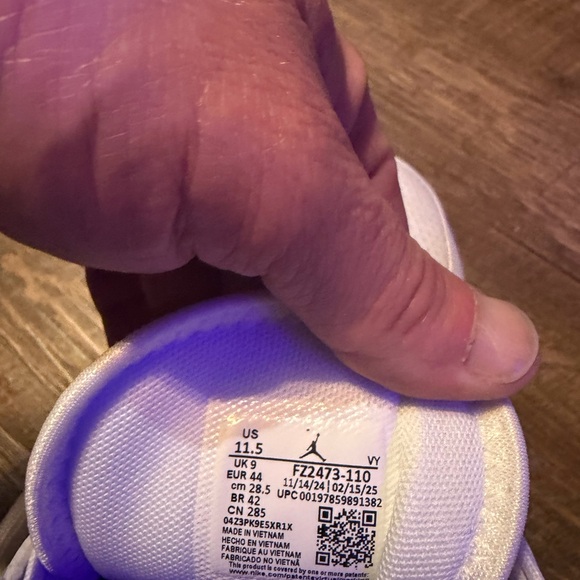 Jordan White and Purple Sneakers - Picture 3 of 3